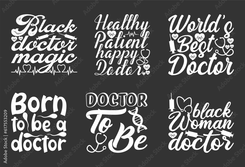 Doctor T shirt Design Bundle, Vector Baseball T shirt  design, Nurse shirt,  Doctor typography T shirt design Collection