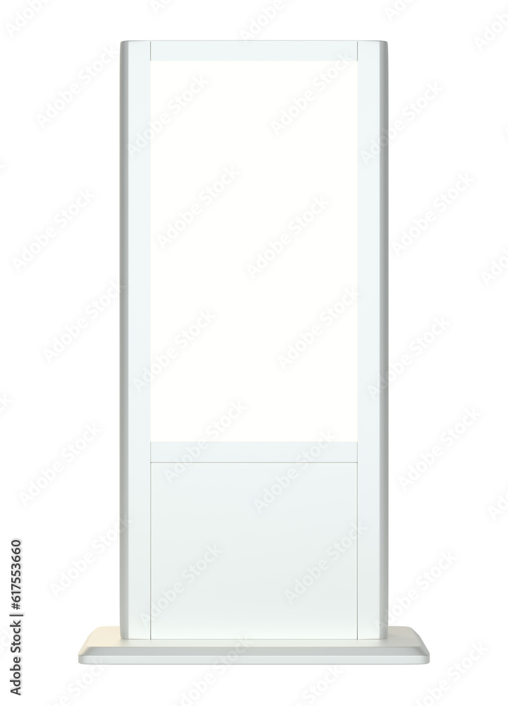 Vertical blank outdoor Lightbox. Isolated on white. 3d illustration Vertical blank outdoor Lightbox. Isolated on white. 3d illustration