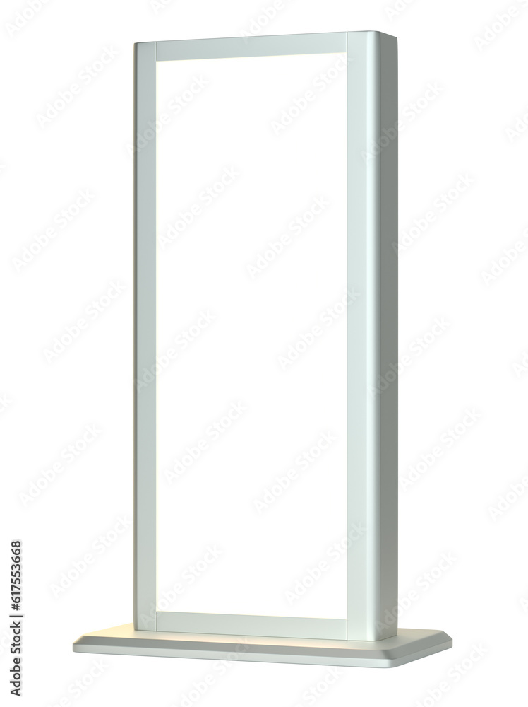 Black lightbox in white background. 3d rendering Black lightbox in white background. 3d rendering