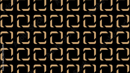 Seamless abstract geometric pattern for fabric, banners, surface design, packaging, background. Luxury gold and black design. Vector illustration