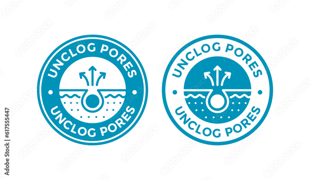 Unclog pores logo vector template. Suitable for business, beauty, health, and technology