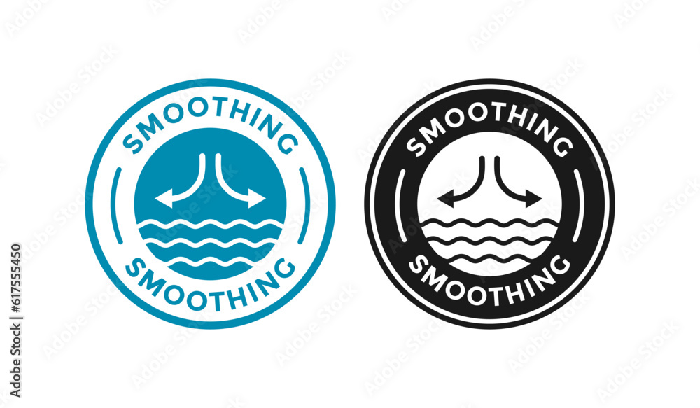 Smoothing arrow circle logo badge template. Suitable for business, beauty, technology and product label