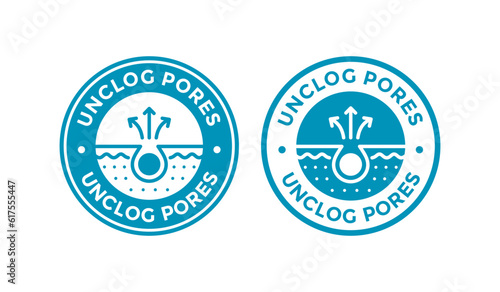 Unclog pores logo vector template. Suitable for business, beauty, health, and technology