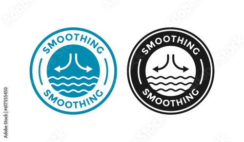 Smoothing arrow circle logo badge template. Suitable for business, beauty, technology and product label