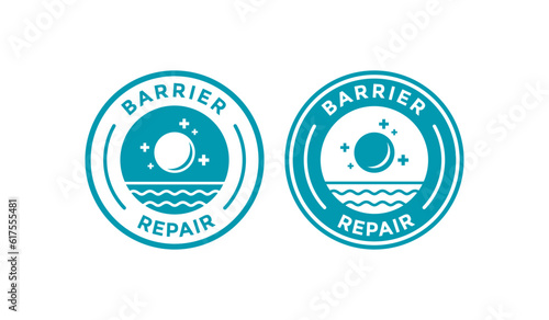 Barrier repair logo vector design template. Suitable for business, information and product label
