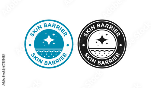 Skin barrier logo vector template. Suitable for product label and information
