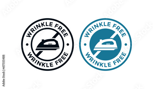 Wrinkle free with iron logo vector template. Suitable for business, service, texture, textile, laundry