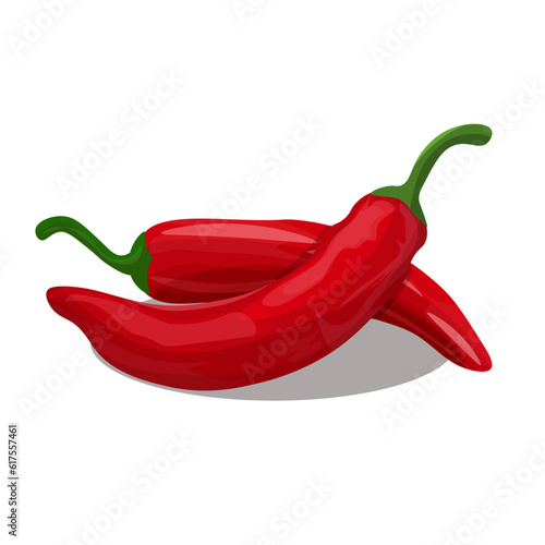 red hot chili peppers, vector illustration.