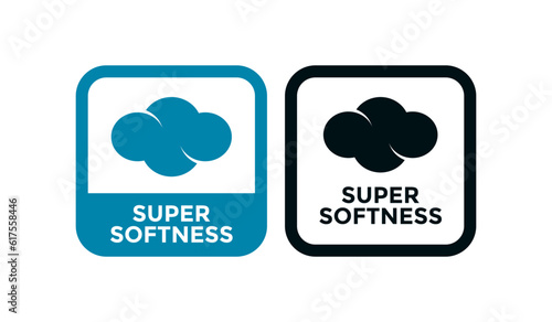 Super softness with cloud badge logo template. Suitable for business and product label