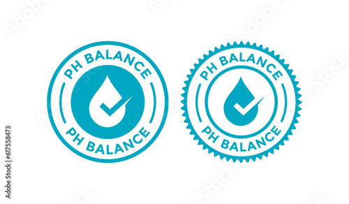 PH balance circle logo badge template. Suitable for business, technology, and product label