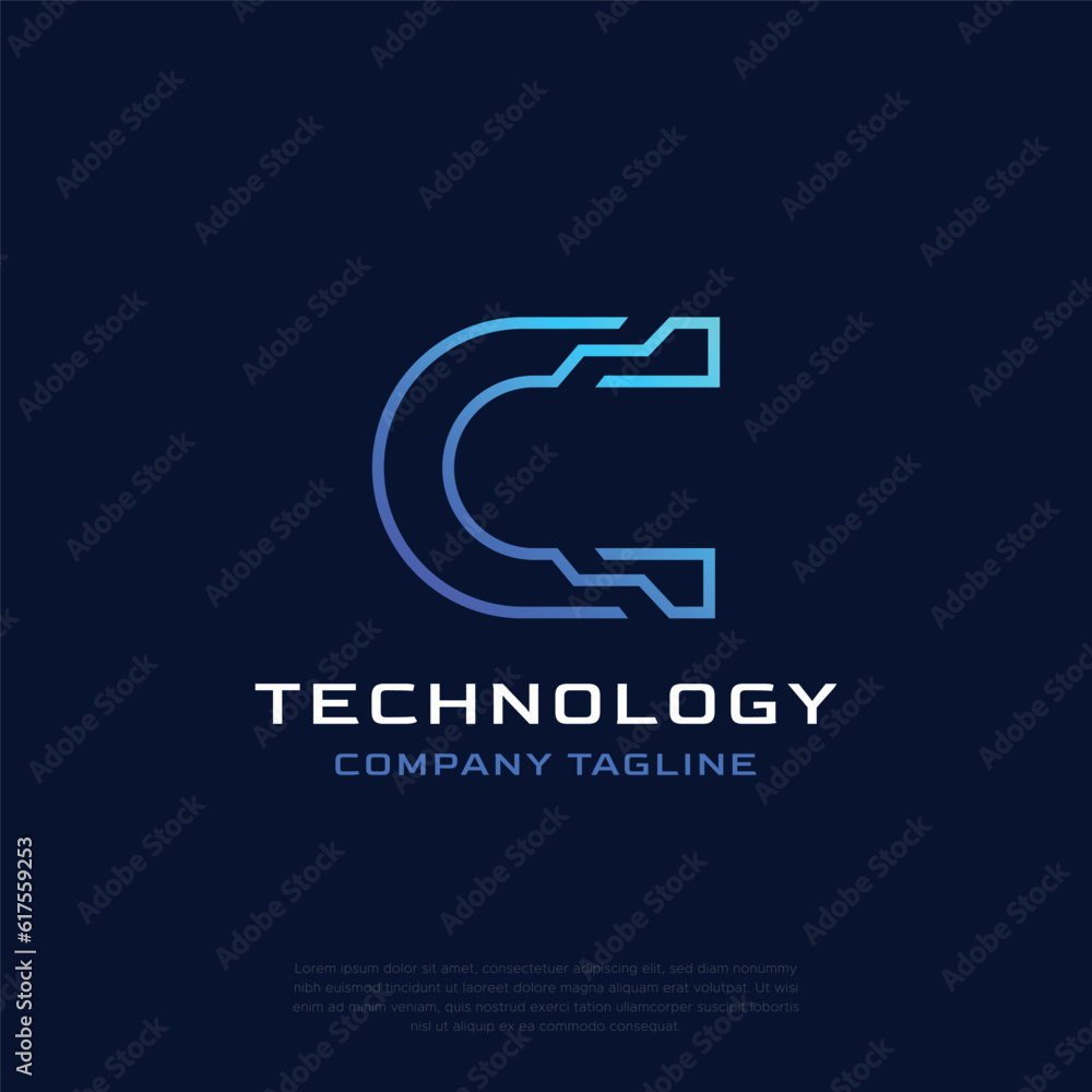 Vector letter C modern logo design template illustration Vector letter C modern logo design template illustration