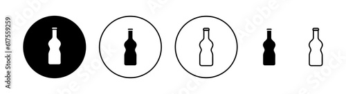 Bottle icon set for web and mobile app. bottle sign and symbol