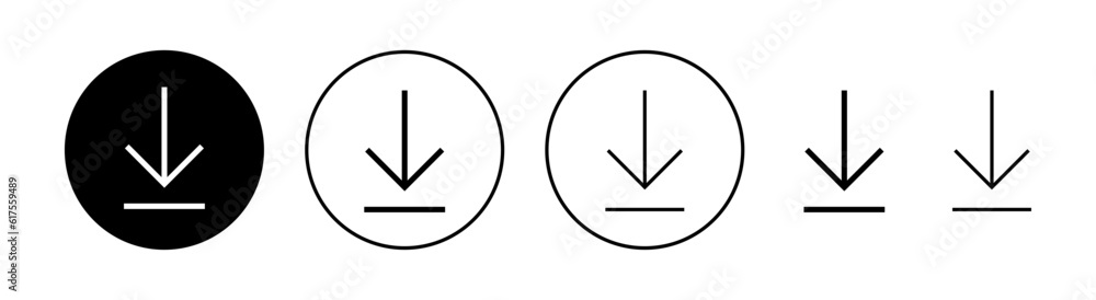 Download icon set for web and mobile app. Download sign and symbol Download icon set for web and mobile app. Download sign and symbol