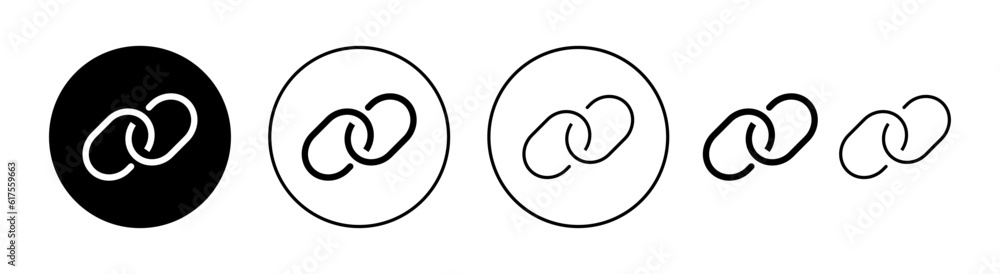 Link icon set for web and mobile app. Hyperlink chain sign and symbol Link icon set for web and mobile app. Hyperlink chain sign and symbol
