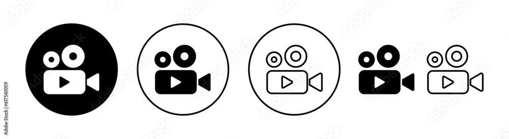 Video icon set for web and mobile app. video camera sign and symbol. movie sign. cinema Video icon set for web and mobile app. video camera sign and symbol. movie sign. cinema