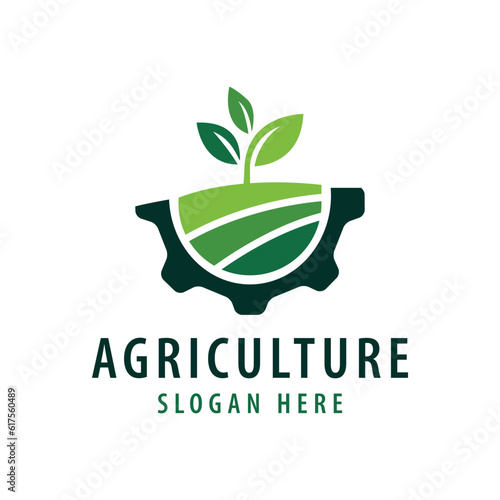 Agriculture logo template suitable for businesses and product names. This stylish logo design could be used for different purposes for a company, product, service or for all your ideas.