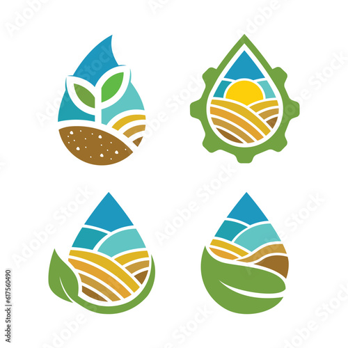 Agriculture logo template suitable for businesses and product names. This stylish logo design could be used for different purposes for a company, product, service or for all your ideas.