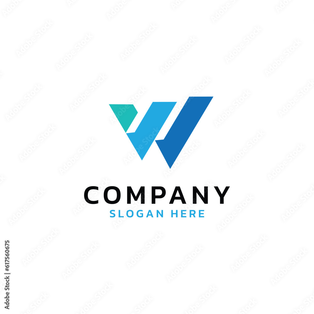 Modern letter w logo with minimalist concept Modern letter w logo with minimalist concept