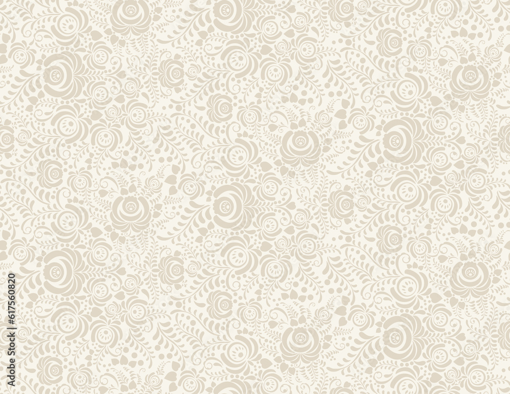 Floral vintage rustic seamless pattern. Background can be used for wallpaper, fills, web page, surface textures.