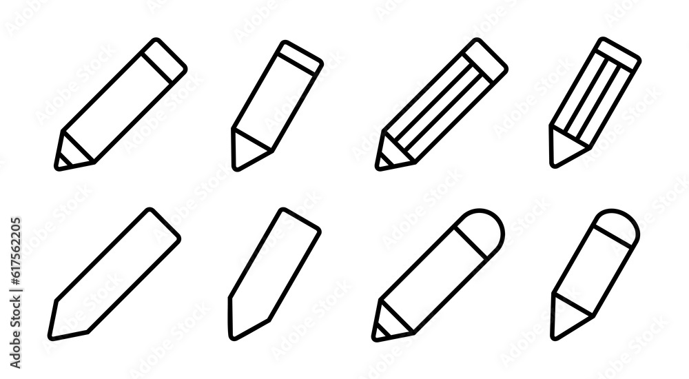 Pencil icon set illustration. pen sign and symbol. edit icon vector Pencil icon set illustration. pen sign and symbol. edit icon vector