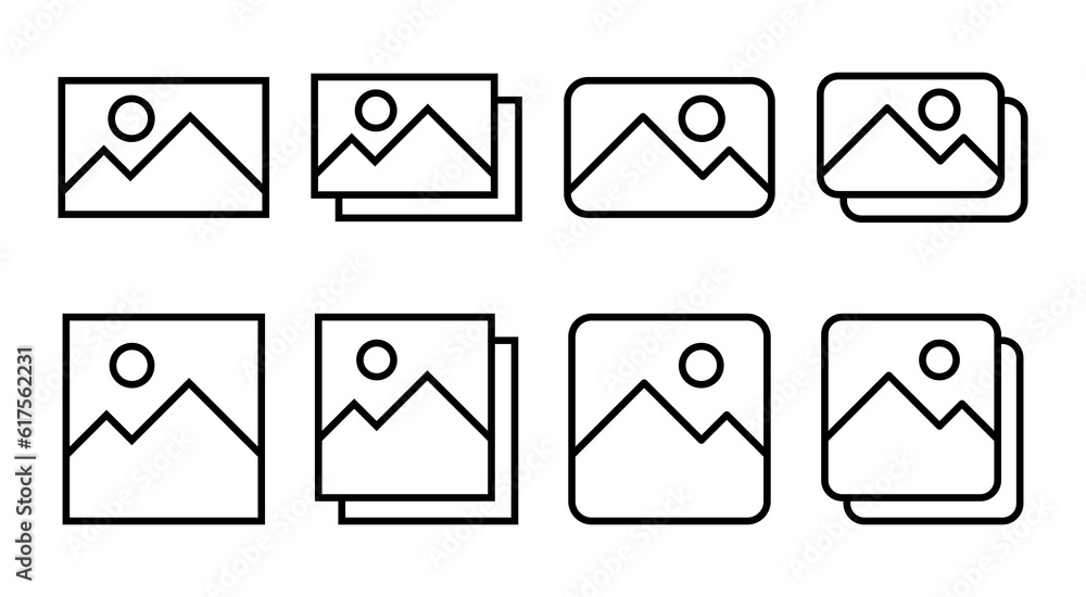 Picture icon set illustration. photo gallery sign and symbol. image icon Picture icon set illustration. photo gallery sign and symbol. image icon