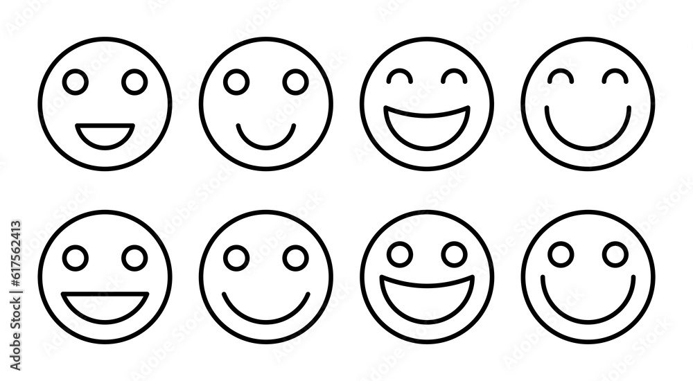 smile icon set illustration. smile emoticon icon. feedback sign and symbol smile icon set illustration. smile emoticon icon. feedback sign and symbol
