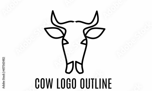 Logo of a cow that fits a business in the field of animal husbandry or a business about cows