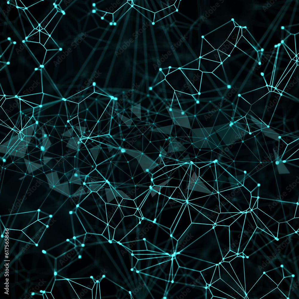 Abstract digital background with connecting dots and lines
