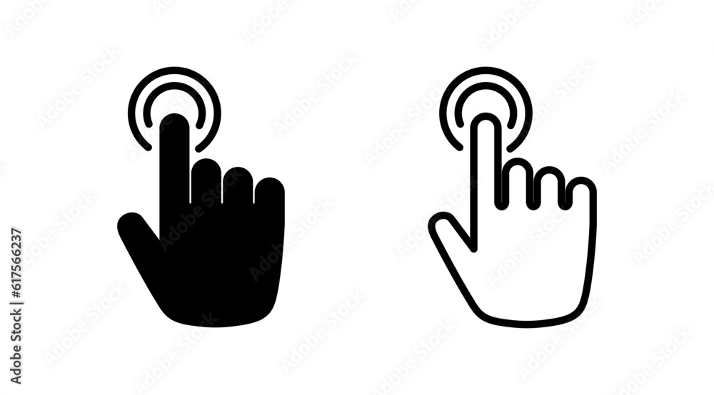 Fototapeta premium hand click icon vector. clicking finger icon. pointer icon