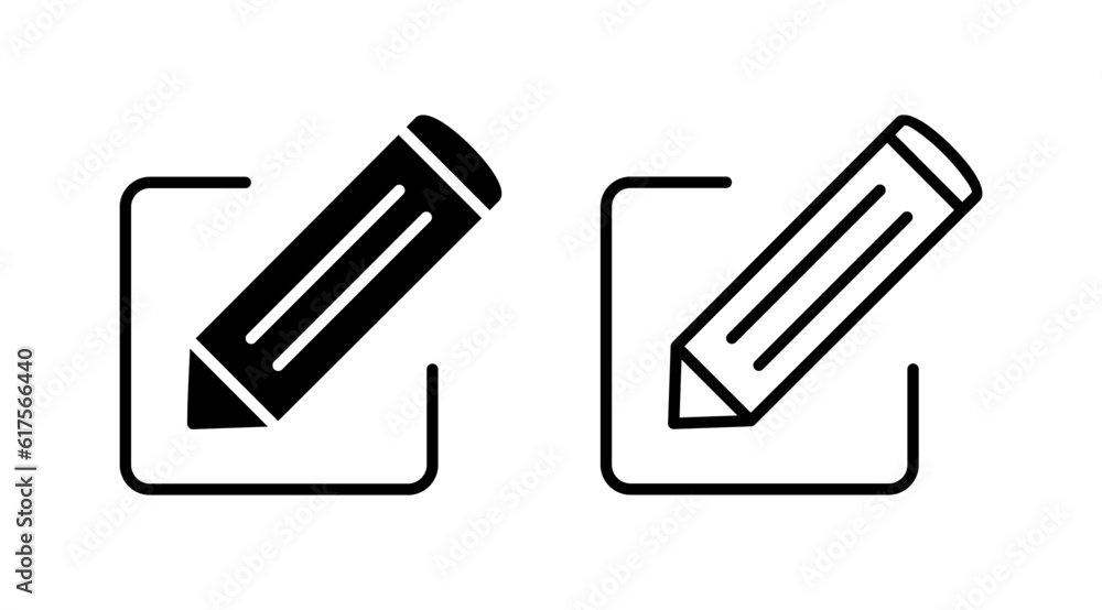 Edit icon vector. edit document sign and symbol. pencil Edit icon vector. edit document sign and symbol. pencil