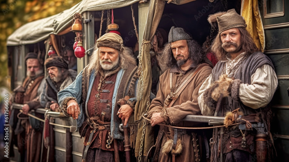 knightly period or similar, men in ancient clothing, tents, bandits or robbers, fictitious place, caucasian, knightly period knightly period or similar, men in ancient clothing, tents, bandits or robbers, fictitious place, caucasian, knightly period