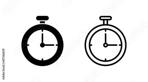 Clock icon. Time icon vector. Clock icon in trendy flat style isolated