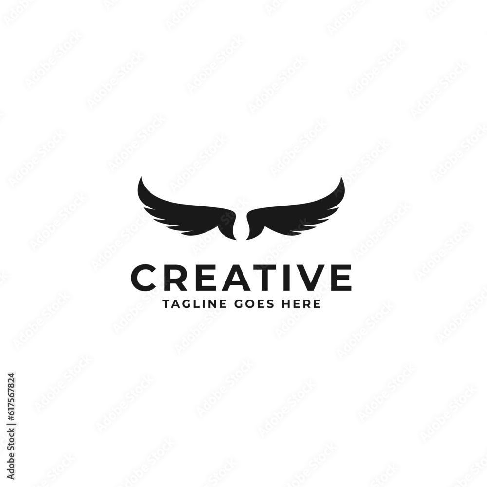 Fototapeta premium Creative Wing Angel Logo Design Concept Vector Illustration Symbol Icon
