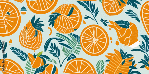 Tropical Orange Oasis: Revel in the Patterns of Summer