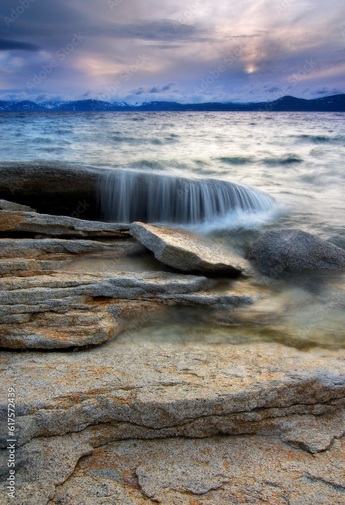 Fototapeta premium Lake Tahoe is a large freshwater lake in the Sierra Nevada of the United States.