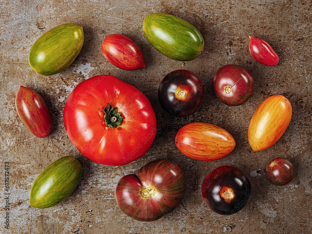 close up of rustic heirloom tomato close up of rustic heirloom tomato
