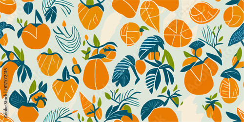 Harmonious Tropical Orange Patterns  Bringing Nature Indoors
