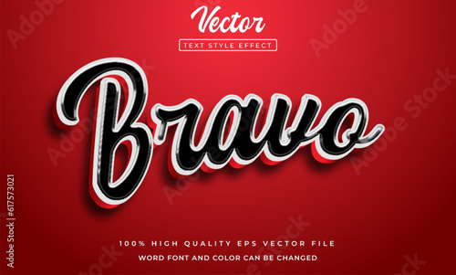 vector bold bravo text style effect