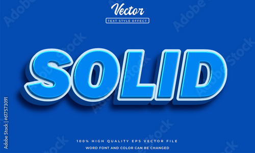 vector solid 3d style text effect