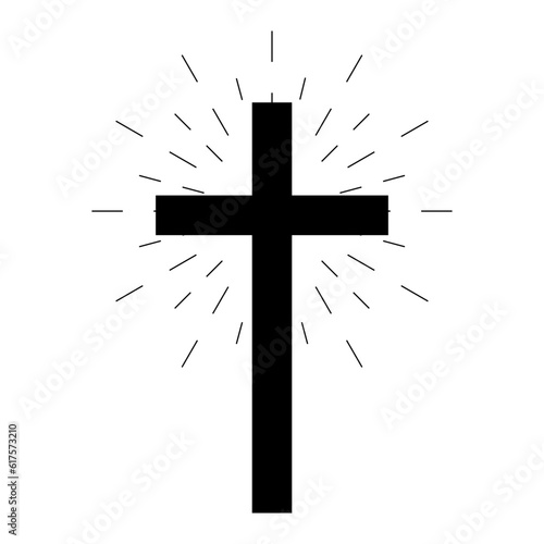 church cross. Christianity religion symbol. Vector illustration. stock image.
