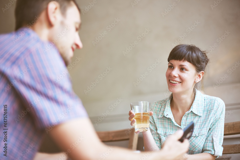 Two people in cafe enjoying the time spending with each other Two people in cafe enjoying the time spending with each other