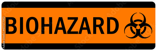 Biohazard warning sign and labels