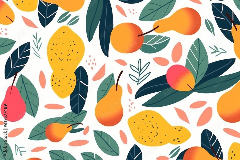 mango and leaves pattern, in the style of anime aesthetic, clean and simple designs. Generative ai
mango and leaves pattern, in the style of anime aesthetic, clean and simple designs. Generative ai