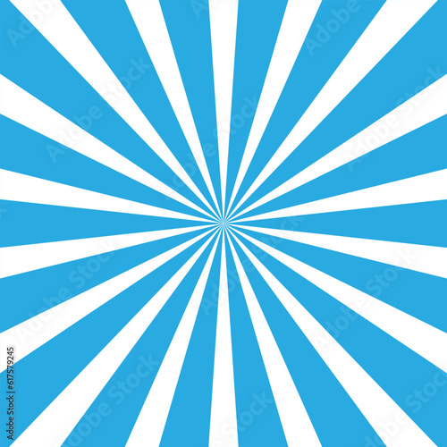 Blue sun rays background Vector