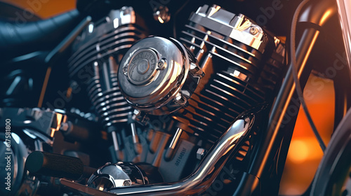 Close up of motorcycle engine © didiksaputra