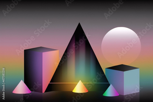 Altar Modern Witch Minimal Geometric Iridescent Space Occult Candles Witchcraft Magick