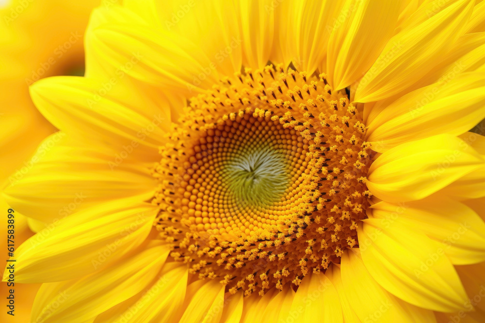 Obraz premium close up of sunflower blooming, Generative Ai