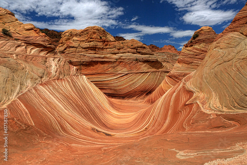 The Wave, Arizona, Canyon Rock Formation. Vermillion Cliffs, Paria Canyon State Park in the United States photo
