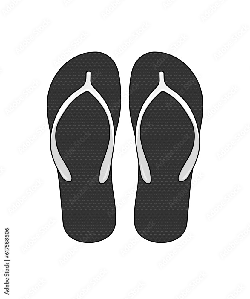 Beach sandals ( Flip Flops ) template vector illustration Beach sandals ( Flip Flops ) template vector illustration