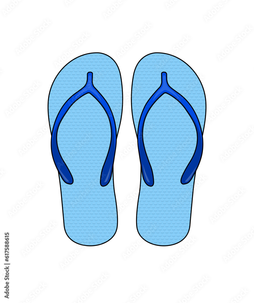 Beach sandals ( Flip Flops ) template vector illustration Beach sandals ( Flip Flops ) template vector illustration